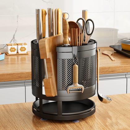 360 °rotation Knife Holder Stand For Knives Kitchen Multifunctional Metal Stands
